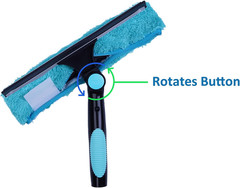 11″ Window Squeegee and Microfiber Scrubber 2-In-1 Combo Cleaning Tools (Attache