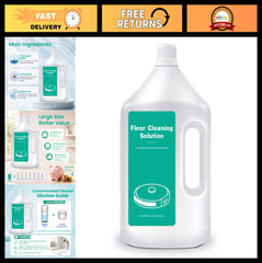 82 FL OZ Scented Floor Cleaner – Pet-Friendly, No Residue, Compatible with Robot