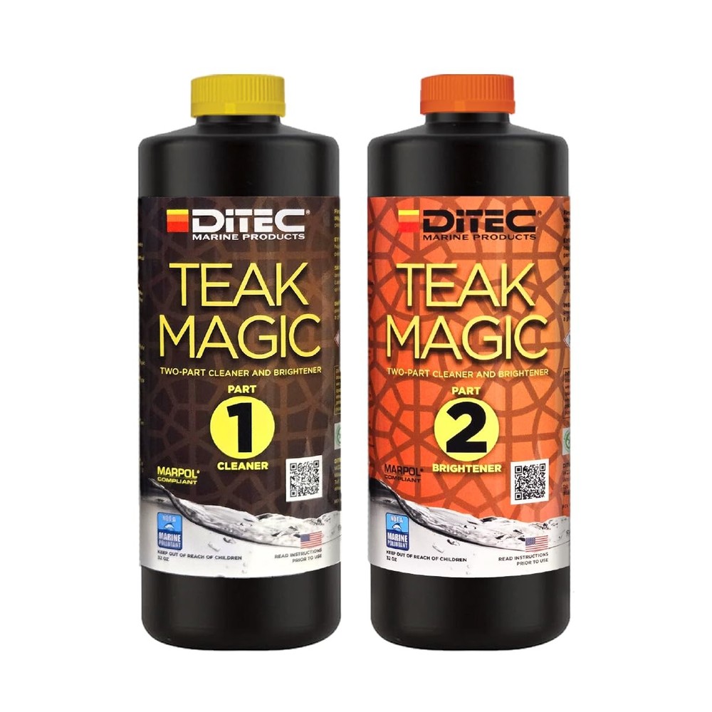 DITEC Teak Magic Gel Teak Cleaner & Brightener, Two-Step Wood Care Kit