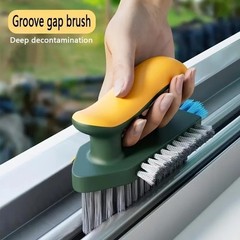3 in 1 Cleaning Brush Hard Bristle Grout Scrubber Gap Cleaner Bathroom Kitchen
