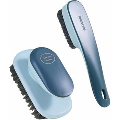 Ergonomic Shoe & Laundry Scrub Brush Set, Stiff Bristle Cleaning Brush for