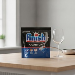 Finish Quantum Dishwasher Pods, No Pre-Rinse Dishwasher Detergent Soap Removes 2
