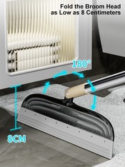 Long Handle Silicone Shower Squeegee Floor Wiper Window Glass Tile Cleaner