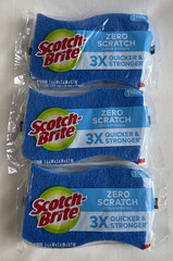 Scotch Brite 3M Non-Scratch Scrub Sponge S-Shaped Grip 3 Pack