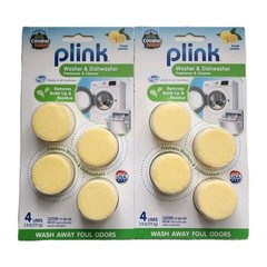 Compac Home PLINK Washer & Dishwasher Freshener & Cleaner Lemon Scent Lot Of 2