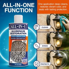 All-In-1 Aluminum Cleaner & Restoration Solution – Made in USA, Restores Fade…