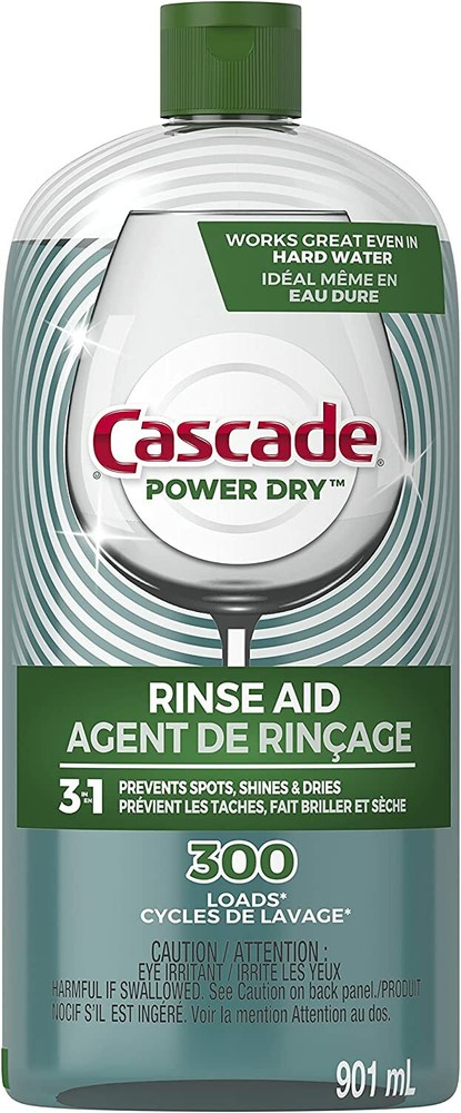 Cascade Rinse Aid Platinum, Dishwasher Rinse Agent, Regular Scent, 30.5 oz