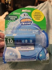 Scrubbing Bubbles Fresh Gel Toilet Bowl Stamps Rainshower 1 Dispenser 6 Ct Stamp