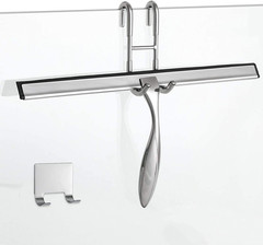 14-Inch Shower Squeegee Set, Includes Shower Door Hook and Adhesive Hook, Squeeg