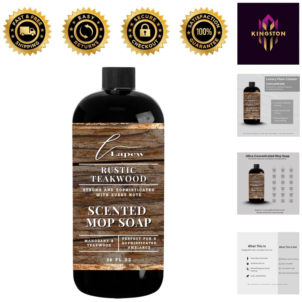 Rustic Teakwood Scented Mop Soap – Luxury Cleaner for Streak-Free Hard Floors