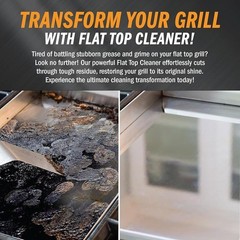 Powerful Non-Toxic Flat Top Grill Cleaner Food-Safe Professional Grade Liquid US
