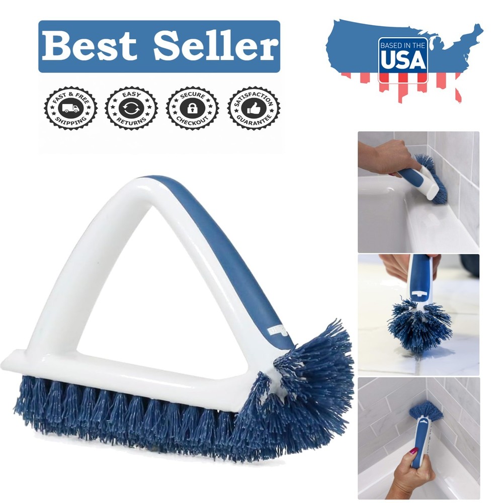 Innovative Grout & Corner Scrubber Tool for Deep Bathroom Cleansing – 8″ Size