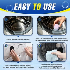 Uproot Clean Washing Machine Cleaner Tablets – 24 Pack for a 12 Month Supply. Fo