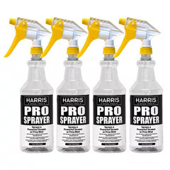 Harris Chemical Resistant Pro Spray Bottle With Adjustable Tip (32 oz ) 4 Pack