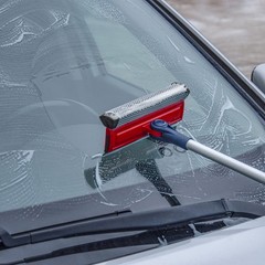 2 in 1 Window Squeegee Sponge Telescopic Pole 20-30 Inch Adjustable Cleaner