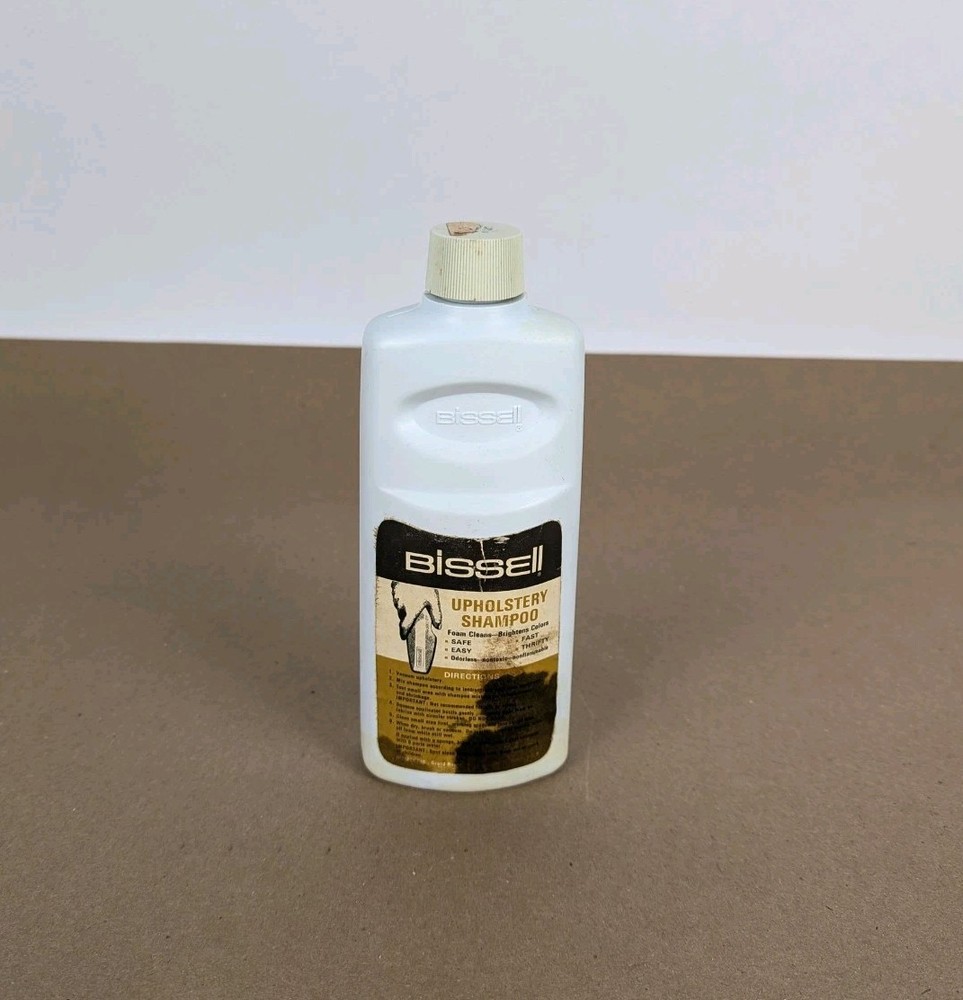 Vintage Bissell Upholstery Shampoo Concentrated 12 Oz Fabric Cleaner 90% Full