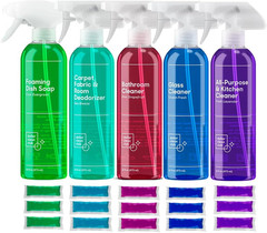 All-Purpose Cleaning Kit 15 Pack Refills Kitchen Bathroom Carpet Dish Glass