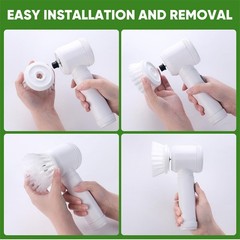 Power Scrubber Cordless Electric, Rotary Spin Cleaning Brush for Tub Floor Shoe