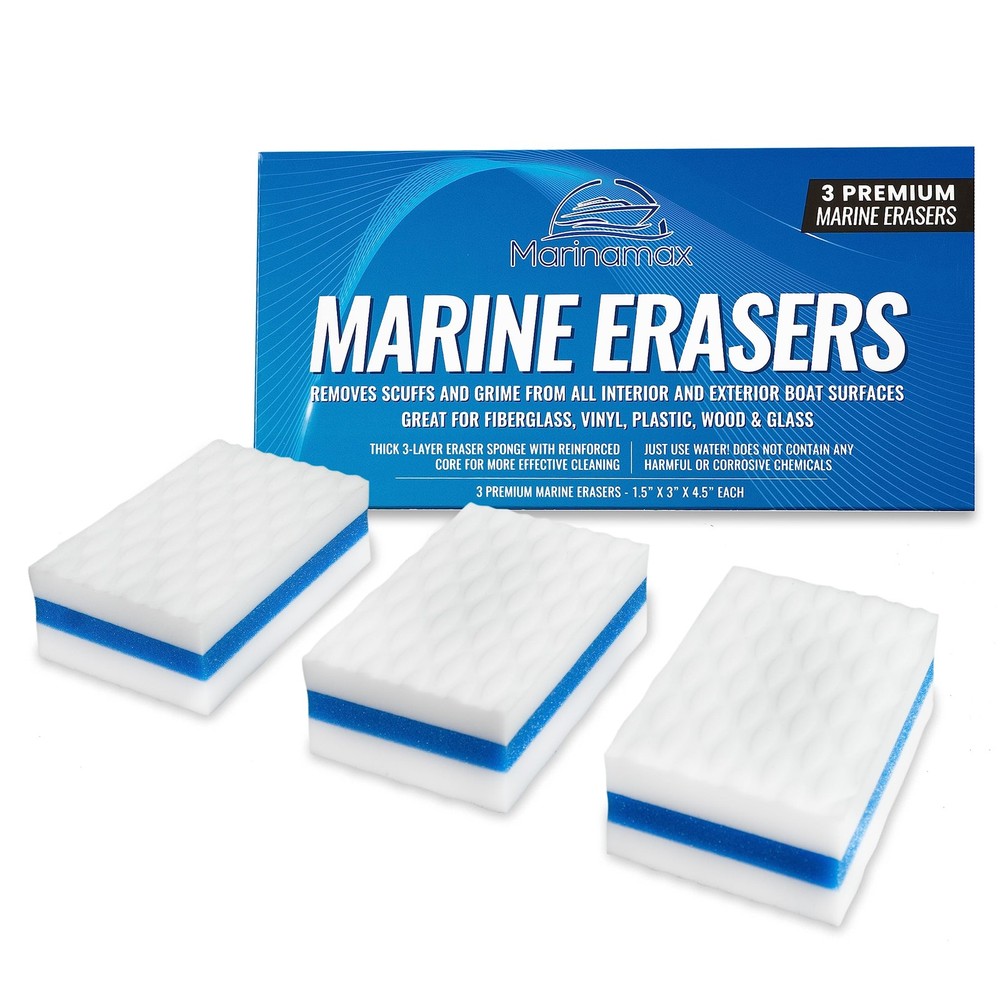 Marine Boat Eraser Cleaner Sponge for Scuffs Dirt Salt Grime 3 Pack