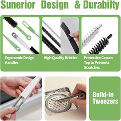 4pcs Flexible Cleaning Brush Set for Dryer Vents, Fridge Coils, HVAC Systems …