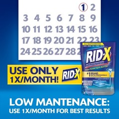 Fast delivery-Rid-X Septic System Powder Pacs – 3.2oz, Toilet Safe, Removes Soil