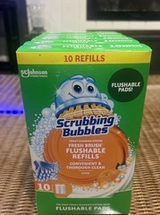 60~Pk~ Scrubbing Bubbles FRESH BRUSH Flushable Pads Toilet Cleaning Refill Heads