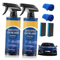 2PCS Car Coating Spray, Quick Effect Coating Agent, Coat Car Wax,Car Scratch