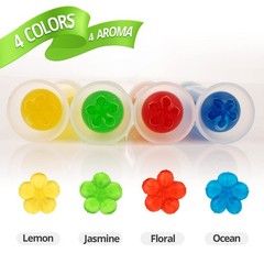 SINOKF Toilet Gel Stamp, 4Pcs/36 Count Flower 2.72 Ounce (Pack of 4), 4 Pcs