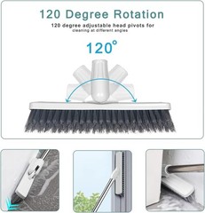 Scrub Brush Bathroom Long Handle Bathtub Push Broom Shower Tile Grout