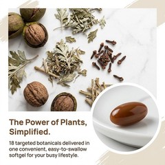 5PCS Holior 18-in-1 Black Walnut & Wormwood Supplement for 240 Count