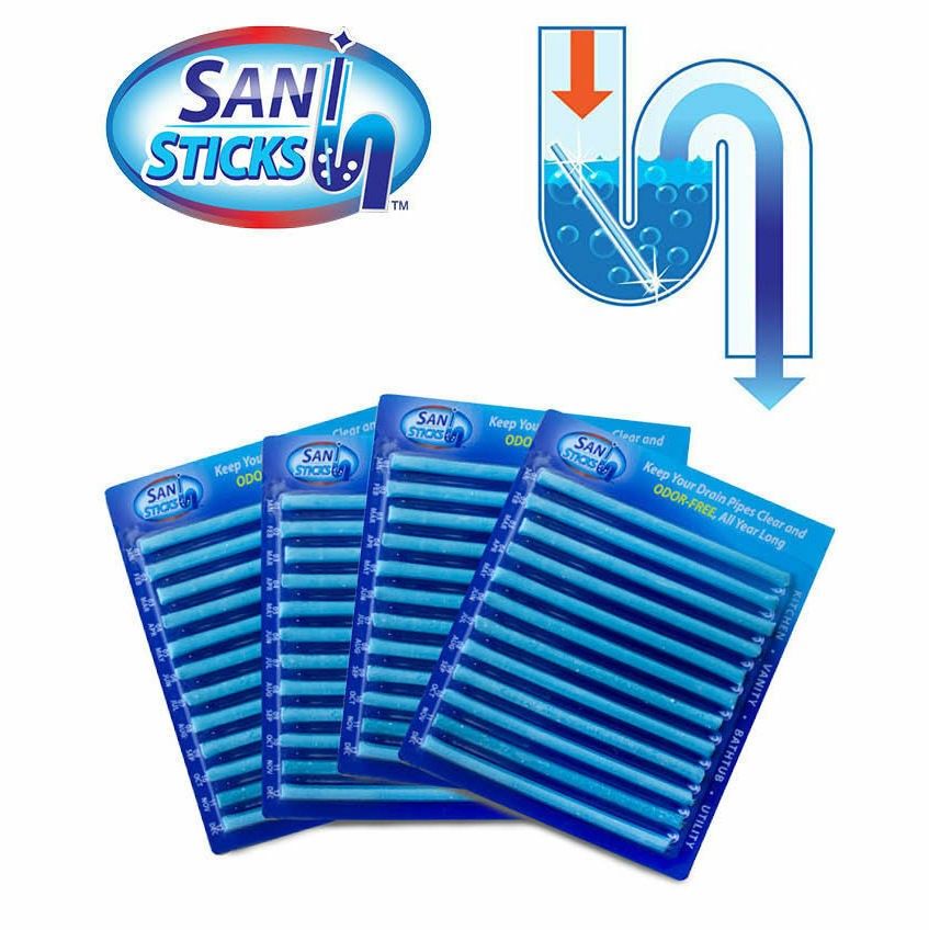 New Sani Sticks Drain Cleaner And Deodorizer 48 pack Set 4 Best Deal USA