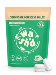 100% Plastic-Free Dishwasher Detergent Tablets | 2x Enzymes Cleaning