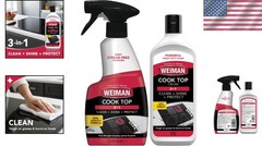 Heavy Duty Cooktop Cleaning Kit – 10oz Spray & 12oz Cream for Streak-Free Shine