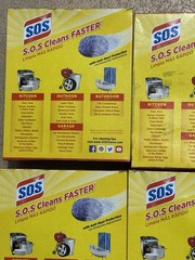 8 Box Lot SOS Reusable Soap Filled Steel Wool Soap Pads 10 Count Box 80 Total