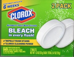 Clorox Automatic Toilet Bowl Cleaner Tablets 2 Pack Tough Stain Repellent