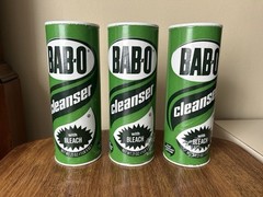 Vintage 21 Oz BAB-O Cleaner with Bleach LOT of 3 SEALED