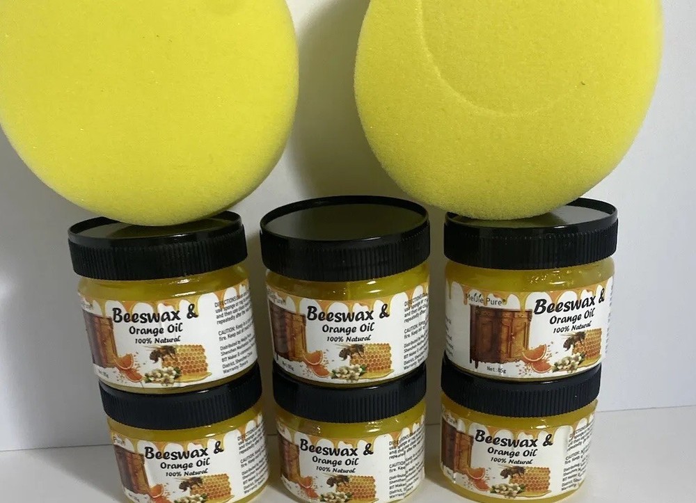 Beeswax Orange Oil Wood Polish 6pc Natural Furniture Care Restore Kit