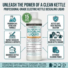 Electric Kettle Descaler, 15 Uses, 35% Citric Acid Concentrate — Compatible w…