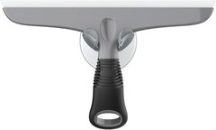 Multi-Purpose Silicon Squeegee, Suction Hook, 10 inch, White & Gray, 1 Pack