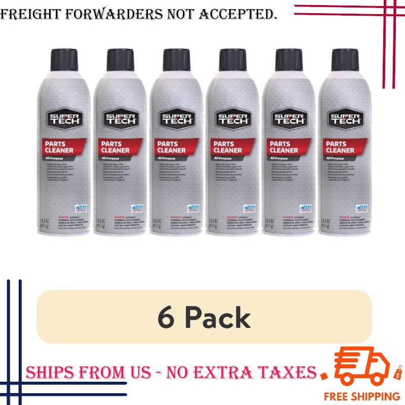 (6 pack) Super Tech All Purpose Parts Cleaner, 14.5 oz, Handheld, Car Cleaners