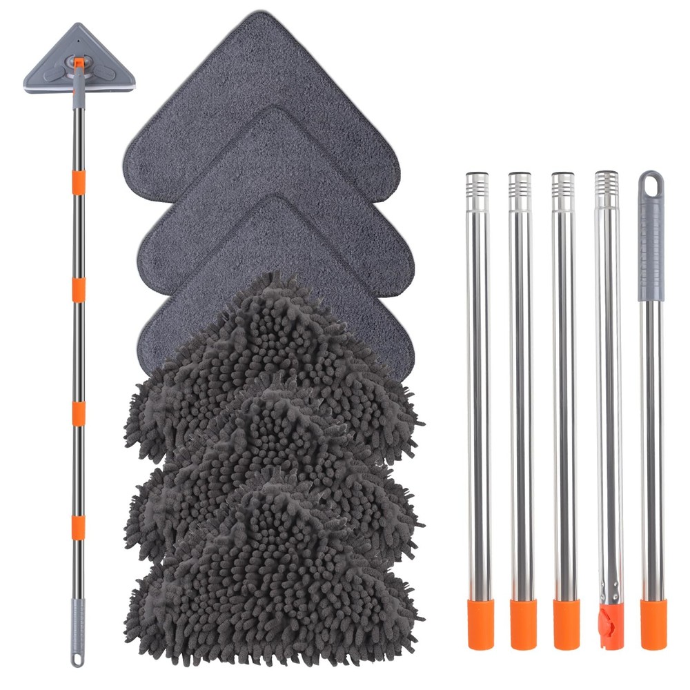 Wall Mop with 80 Inches Long Handle, Wall Cleaner Mop Tool for Window/Walls/C…