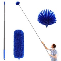 Cobweb Duster with ExtensionPole,Dusters for Cleaning with 2 DusterHeads