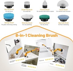 1500 RPM Electric Spin Scrubber for Dewalt 20V Battery, Power Shower Scrubber fo
