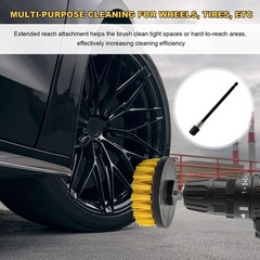 6PCS Drill Brush Attachment Set 1/4in Power Scrubber Cleaning Kit for Car Floor