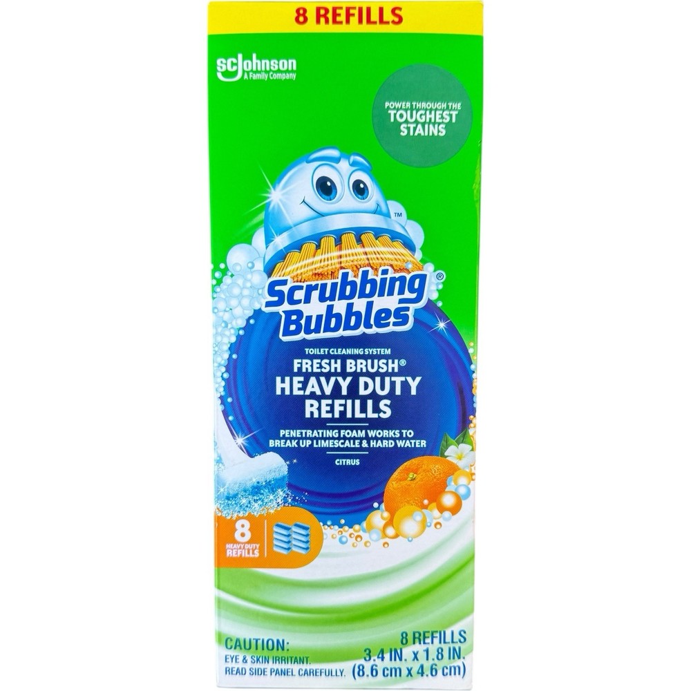 Scrubbing Bubbles Fresh Brush Heavy Duty Refills 8 count Pack of 1