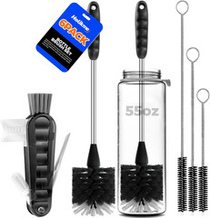 Holikme 6 Pack Bottle Brush Set, 14″ Long Handle Stainless Steel Bottle Cleaner