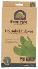 If You Care Latex Gloves, Large – 1 Pair (Pack of 1 Count 1), Green