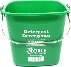 Small Green Detergent Bucket – 3 Quart Cleaning Pail – Set of 3 Square Container