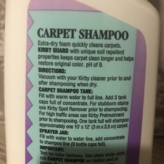 Genuine Kirby Guard 12oz Carpet Shampoo Cleaner Dry Foam Concentrate Sealed NOS