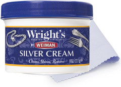 by Weiman Silver Cleaner and Polish Cream with Polishing Cloth, Ammonia-Free, Ge